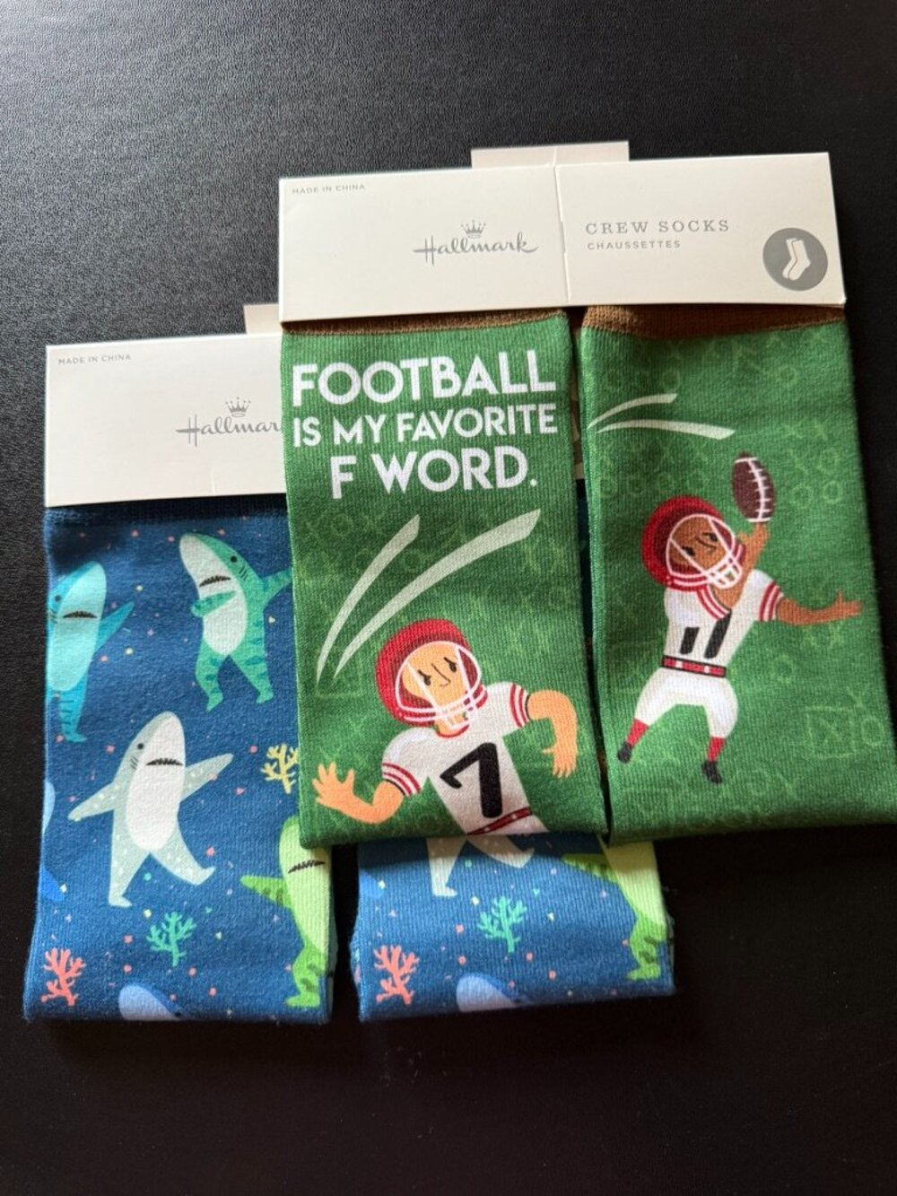 SET of TWO Hallmark Fun Adult Crew Socks NWT